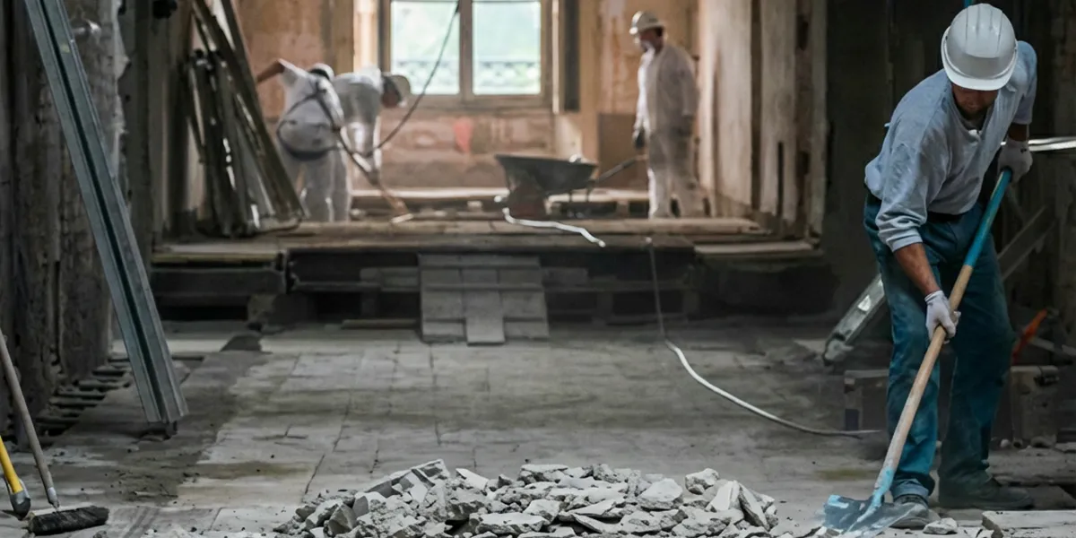 fire damage restoration professionals performing structural cleanup and restoration after a fire in San Francisco, CA